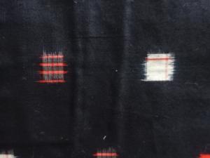 アンティーク　枡模様織り出し銘仙着物